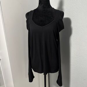 BiBi Stylish Black Cold Shoulder Blouse